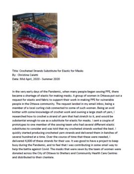 Crocheted Strands Substitute for Elastic for Masks