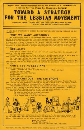 Toward a Strategy for the Lesbian Movement poster