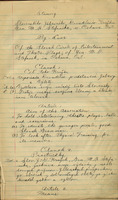 Page 1 du régistre de statuts et procès-verbaux de l'organisme  Milán Štefánik Literary Circle, Oshawa (Ontario), 1935-1942