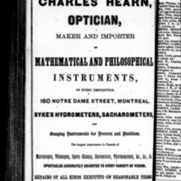 Advertisement for Charles Hearn&#039;s business