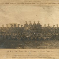 W. & N. C. O.'s [Warrant and Non-Commissioned Officers], Royal Newfoundland Regiment, Stobs Camp